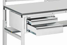 Suspended drawer units