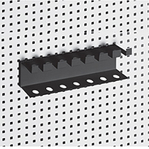 Holders for perforated panels