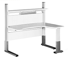 ALF-N workbench with 3 aluminium supports