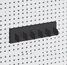 Holders for perforated panels